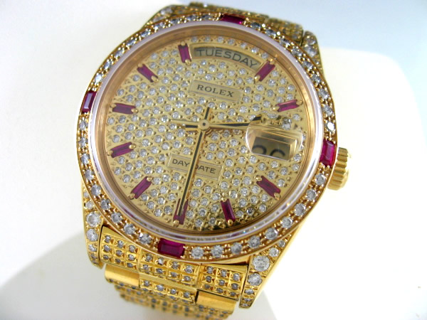 イエローゴールドアフターダイヤデイデイト修理